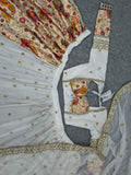 Premium Faux Georgette Lehenga Embellished With Beautiful Sequins Work And Foil Mirror Work