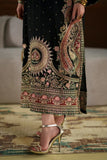 Biscuit slub with Intricate Thread with sequence work with attach lace Salwar Kameez