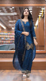 New Ready-made GMY SILK And Heavy Embroidery Sequence Work Top-Bottom And Dupatta Set