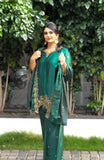 New Ready-made GMY SILK And Heavy Embroidery Sequence Work Top-Bottom And Dupatta Set