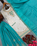 New Designer Party Wear Look Pure Chinon Silk Top Plazzo & Dupatta Set