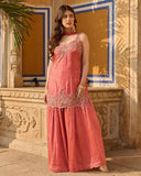 NEW TRENDING 3 PIECE FANCY KURTI WITH PLAZZO AND BEAUTIFUL DUPATTA