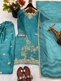 Fully Stitched & Ready to Wear GMY Silk with Embroidery Coding Thread Sequence Work Salwar Kameez