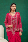NEW SUPERHIT TRENDING READY TO WEAR SAREE WITH FULLY SEMI-BEADS EMBROIDERED STYLIST BLOUSE ON FAUX GEORGETTE FABRIC WITH KOTI