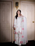 NEW READY TO WEAR SPECIAL FANCY DESIGN HEAVY EMBROIDERY AND SEQUENCE WORK TOP - FARSHI SHALVAR WITH DUPATTA