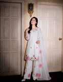 NEW READY TO WEAR SPECIAL FANCY DESIGN HEAVY EMBROIDERY AND SEQUENCE WORK TOP - FARSHI SHALVAR WITH DUPATTA