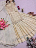Heavy Chinon Silk with Embroidery Codding & Sequins Work With Moti Work Salwar Kameez