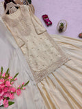 Heavy Chinon Silk with Embroidery Codding & Sequins Work With Moti Work Salwar Kameez