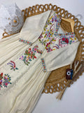 SUMMER FRIENDLY AND TRENDY MAXI GOWN WITH EMBROIDERY WORK