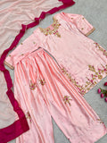 NEW READY TO WEAR HEAVY EMBROIDERY AND SEQUENCE WORK TOP - FARSHI SHALVAR WITH DUPATTA