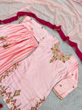 NEW READY TO WEAR HEAVY EMBROIDERY AND SEQUENCE WORK TOP - FARSHI SHALVAR WITH DUPATTA