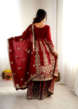 Crunchy Silk Heavy Embroidery Sequence Work Beautiful Top Lehenga Dupatta Set