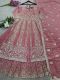 Crunchy Silk Heavy Embroidery Sequence Work Beautiful Top Lehenga Dupatta Set