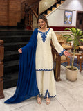 New Trending Viral Design Collection Top - Plazzo And Dupatta Set