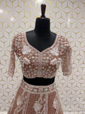 Premium Butterfly Soft Net Lehenga Embellished With Beautiful Sequins And Dori Work