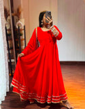 Pure C/C Blooming Georgette With Embroidery 5mm Sequences Lees Work Salwar Kameez