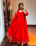 Pure C/C Blooming Georgette With Embroidery 5mm Sequences Lees Work Salwar Kameez