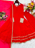 Pure C/C Blooming Georgette With Embroidery 5mm Sequences Lees Work Salwar Kameez