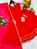 Pure C/C Blooming Georgette With Embroidery 5mm Sequences Lees Work Salwar Kameez