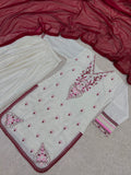 NEW FANCY 3 PIECE FANCY TOP WITH FARSHI SALWAR AND BEAUTIFUL DUPATTA SET