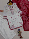 NEW FANCY 3 PIECE FANCY TOP WITH FARSHI SALWAR AND BEAUTIFUL DUPATTA SET
