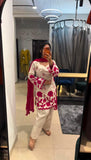 Pure Slab Riyon Cotton With Embroidery Pipas Sequences Work Salwar Kameez