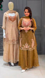 Simmer Fabric with Intricate Thread with sequence work with attach Fancy Lace Salwar Kameez