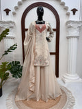 Simmer Fabric with Intricate Thread with sequence work with attach Fancy Lace Salwar Kameez