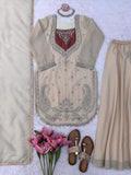 Simmer Fabric with Intricate Thread with sequence work with attach Fancy Lace Salwar Kameez
