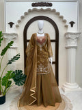 Simmer Fabric with Intricate Thread with sequence work with attach Fancy Lace Salwar Kameez