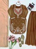 Simmer Fabric with Intricate Thread with sequence work with attach Fancy Lace Salwar Kameez