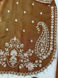 Simmer Fabric with Intricate Thread with sequence work with attach Fancy Lace Salwar Kameez