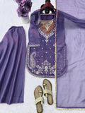 Simmer Fabric with Intricate Thread with sequence work with attach Fancy Lace Salwar Kameez