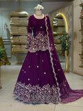Heavy Fox Georgette with Embroidery Codding & Sequins Work Top Lehenga Dupatta Set