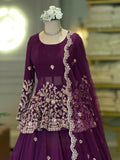 Heavy Fox Georgette with Embroidery Codding & Sequins Work Top Lehenga Dupatta Set