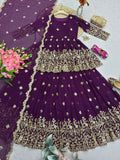 Heavy Fox Georgette with Embroidery Codding & Sequins Work Top Lehenga Dupatta Set