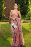 Premium Tabby Silk With Beautiful Print And Beautiful Sequins Work Beautiful Saree