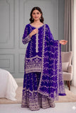 New Ready-made Fendy Silk And Heavy Embroidery Sequence Work Top-Bottom And Dupatta Set