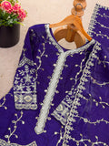 New Ready-made Fendy Silk And Heavy Embroidery Sequence Work Top-Bottom And Dupatta Set
