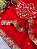 Soft Rangoli silk with Beautiful Sequence Embroidery Work border Saree