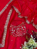Soft Rangoli silk with Beautiful Sequence Embroidery Work border Saree