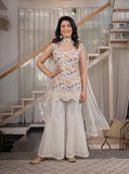 New Designer Party Wear Look Top Sharara Plazzo and Dupatta