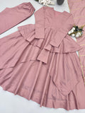 New Designer GMY SILK With Heavy Embroidery Sequence Work Top-Bottom And Dupatta Set