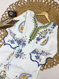 BEAUTIFUL PAKISTANI KURTI WITH REAL MIRROR EMBROIDERED WORK PANT WITH DUPATTA