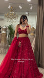 Premium Vichitra Silk Embellished With Beautiful Embroidery Lehenga Choli