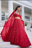 Premium Vichitra Silk Embellished With Beautiful Embroidery Lehenga Choli
