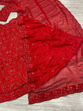 Premium Vichitra Silk Embellished With Beautiful Embroidery Lehenga Choli
