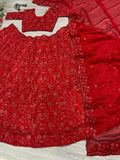Premium Vichitra Silk Embellished With Beautiful Embroidery Lehenga Choli