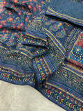 Pure Georgette Fabric with beautiful print with Sequins and diamonds work Saree