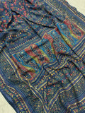 Pure Georgette Fabric with beautiful print with Sequins and diamonds work Saree